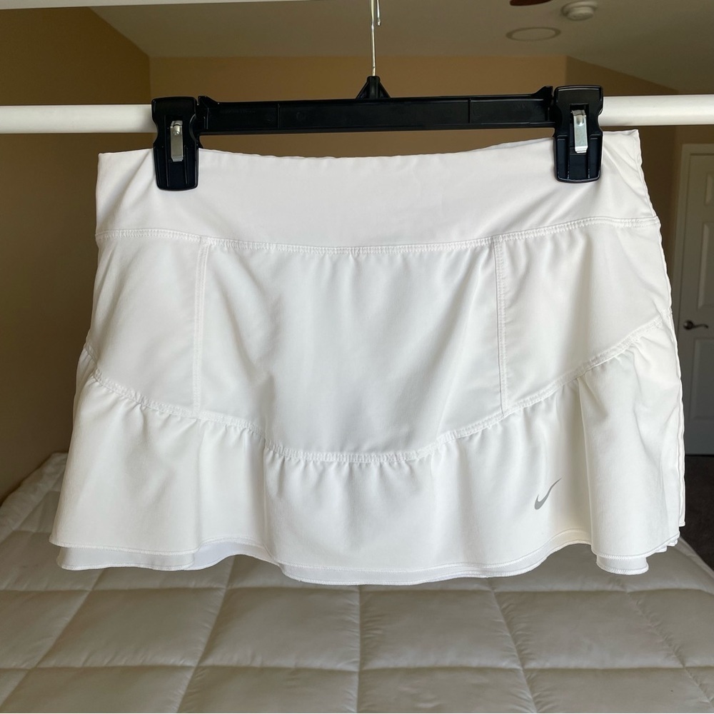 Nike White Dri- fit Mini Skirt